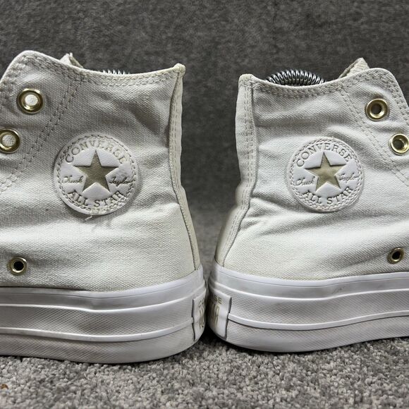 Converse Chuck Taylor All Star Lift Women’s Sz 6 White Skate Platform Shoes Used - Picture 9 of 13